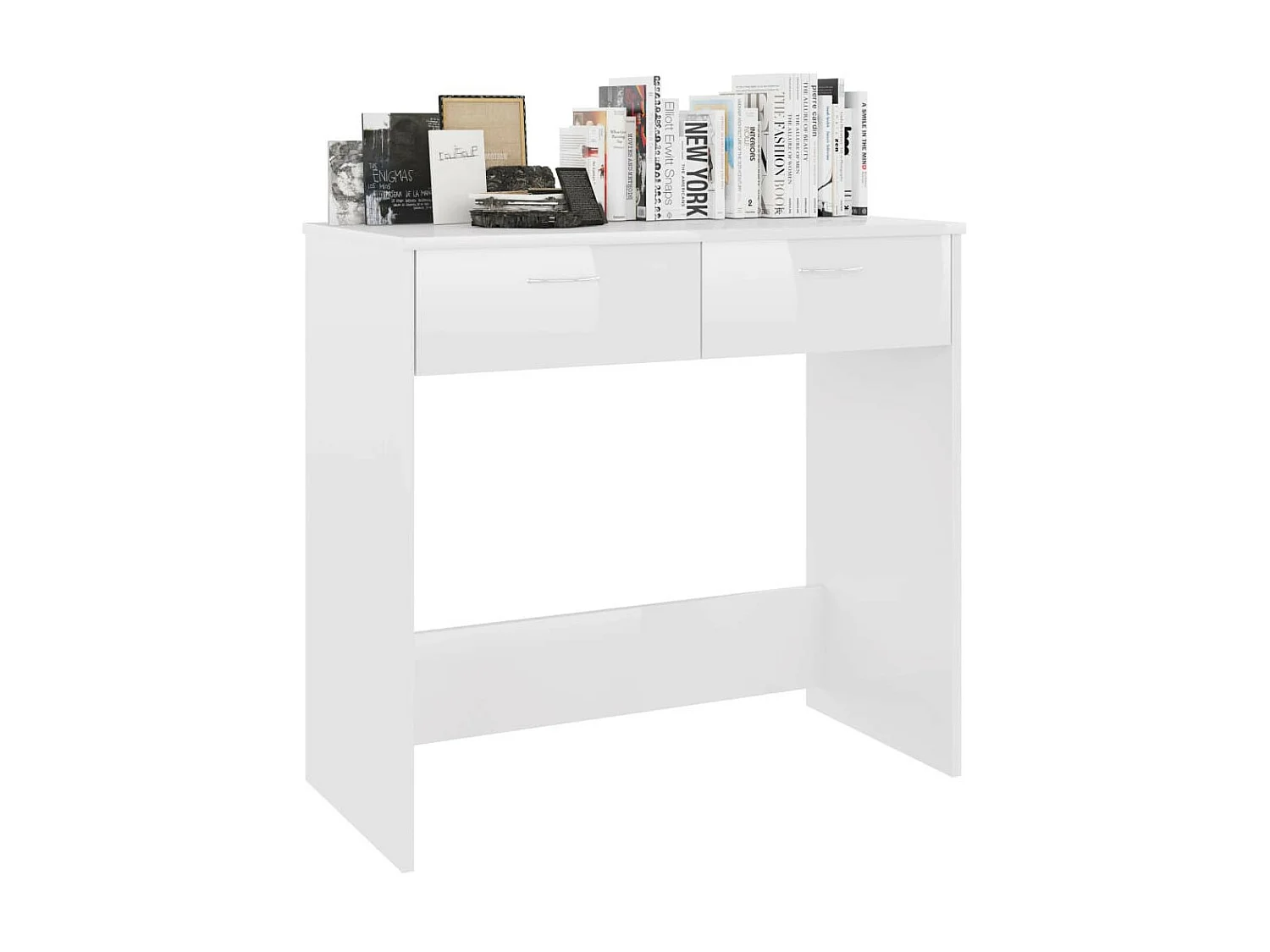 Console Blanc brillant 80x40x75