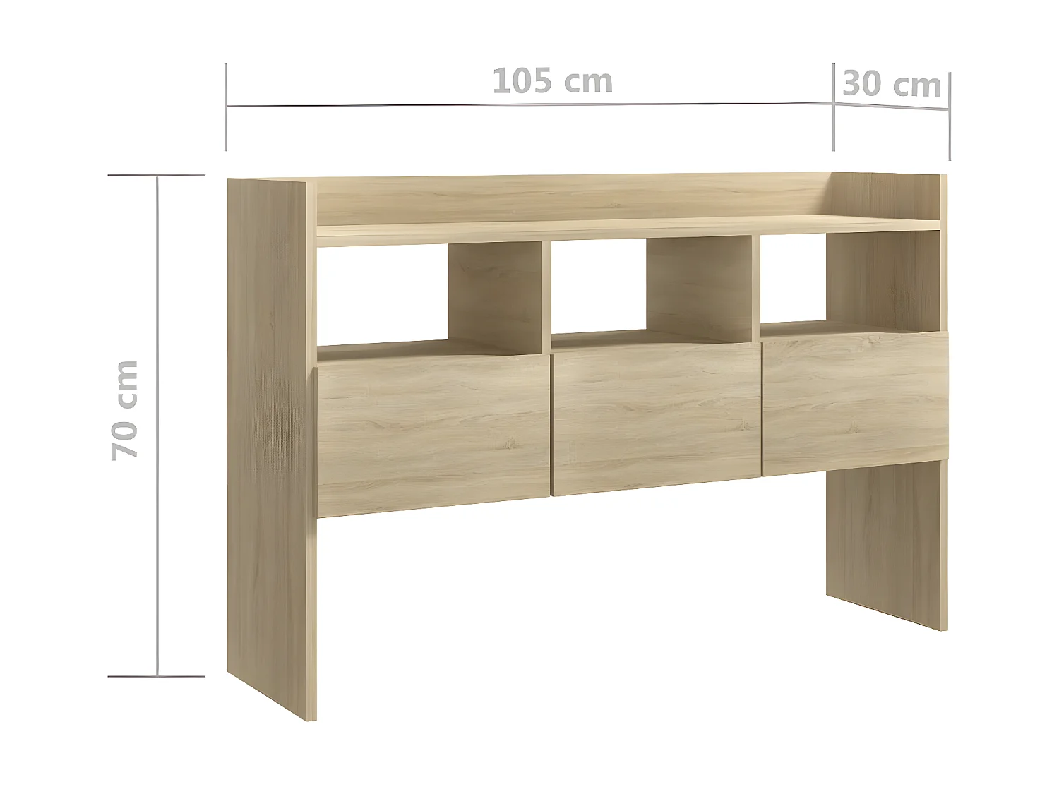 Console Chêne sonoma 105x30x70