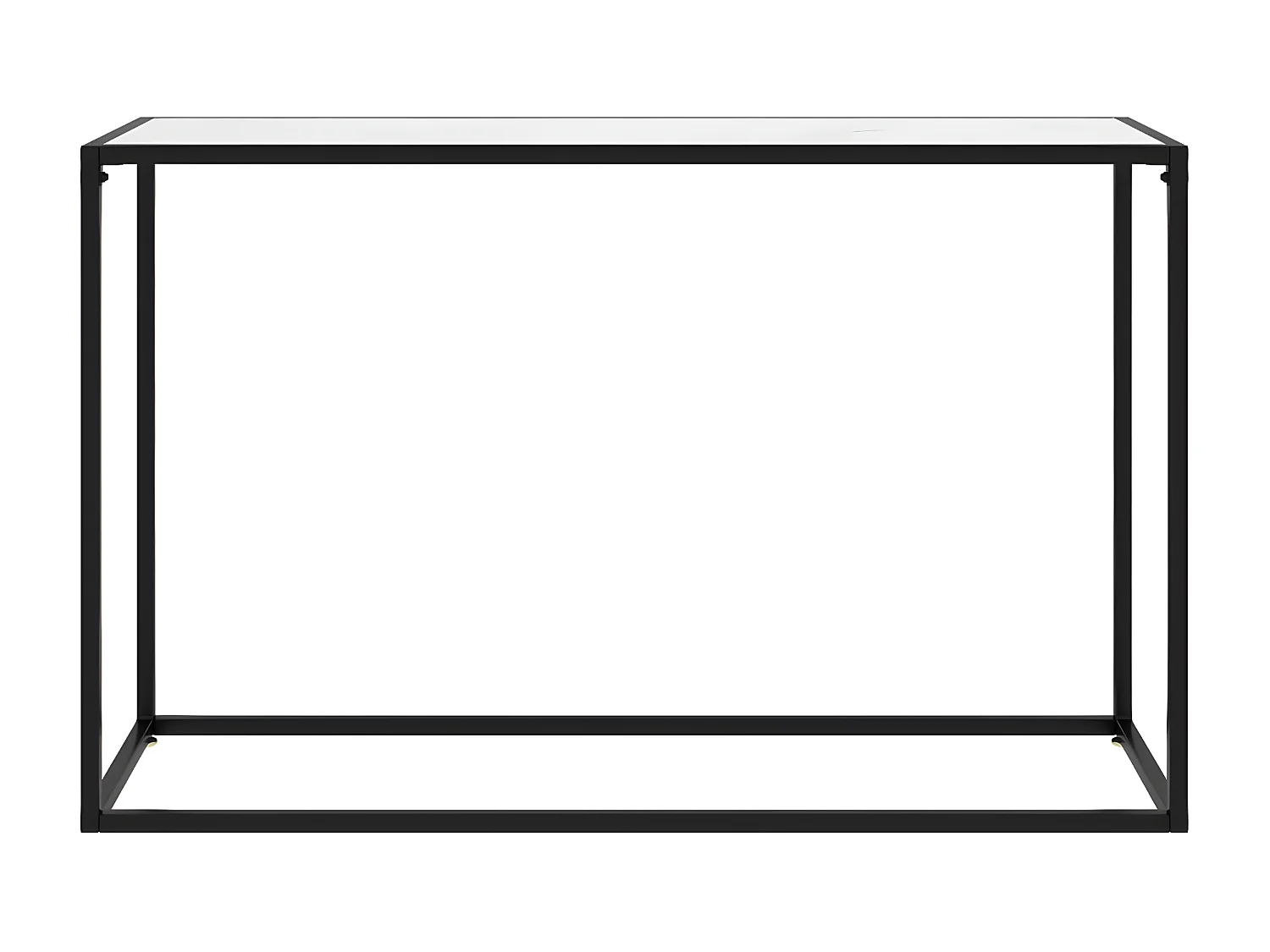 Table console Blanc 120x35x75 Verre trempé 2
