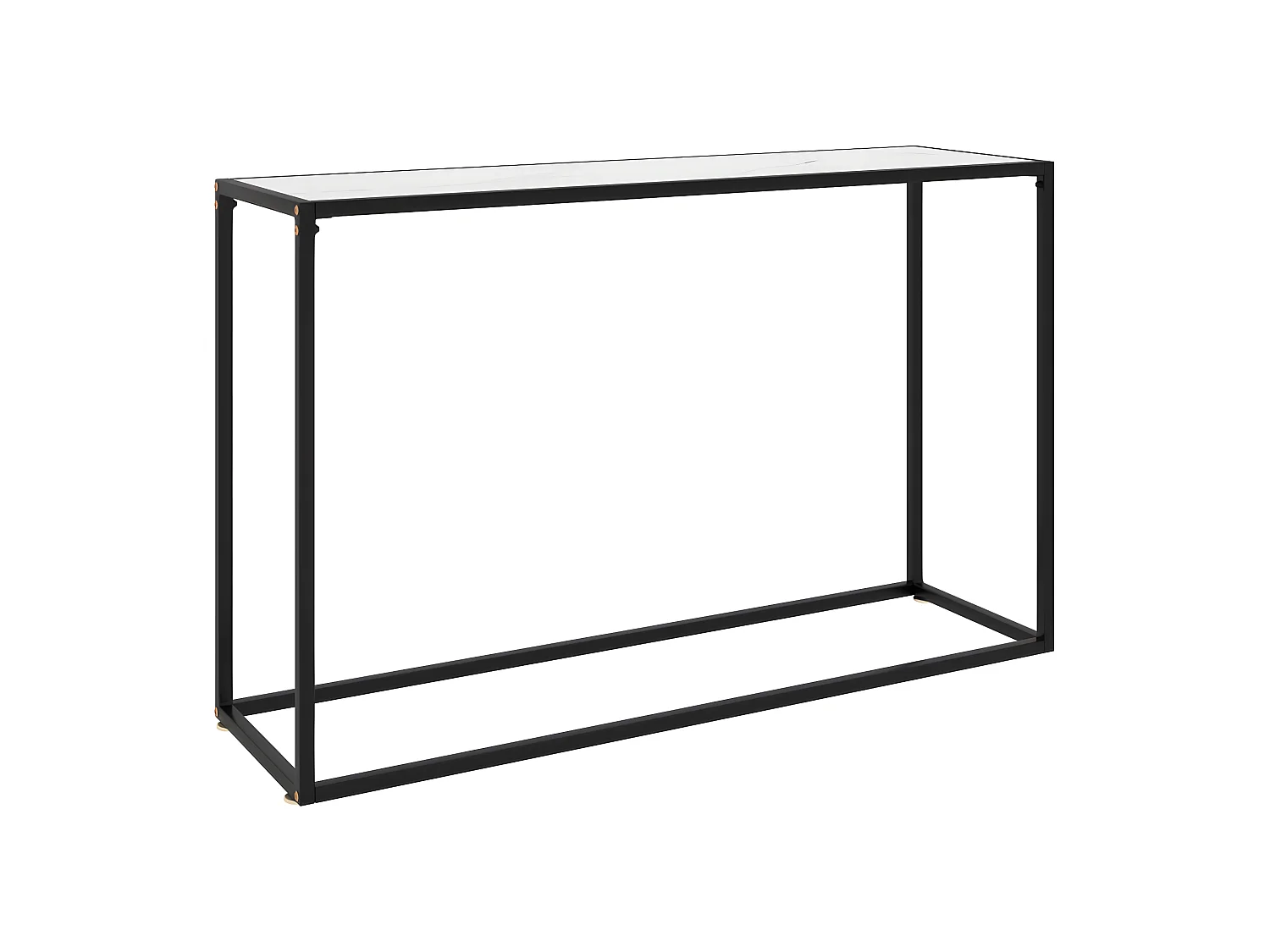 Table console Blanc 120x35x75 Verre trempé 2