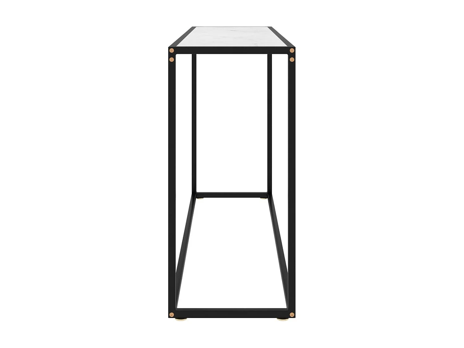 Table console Blanc 120x35x75 Verre trempé 2