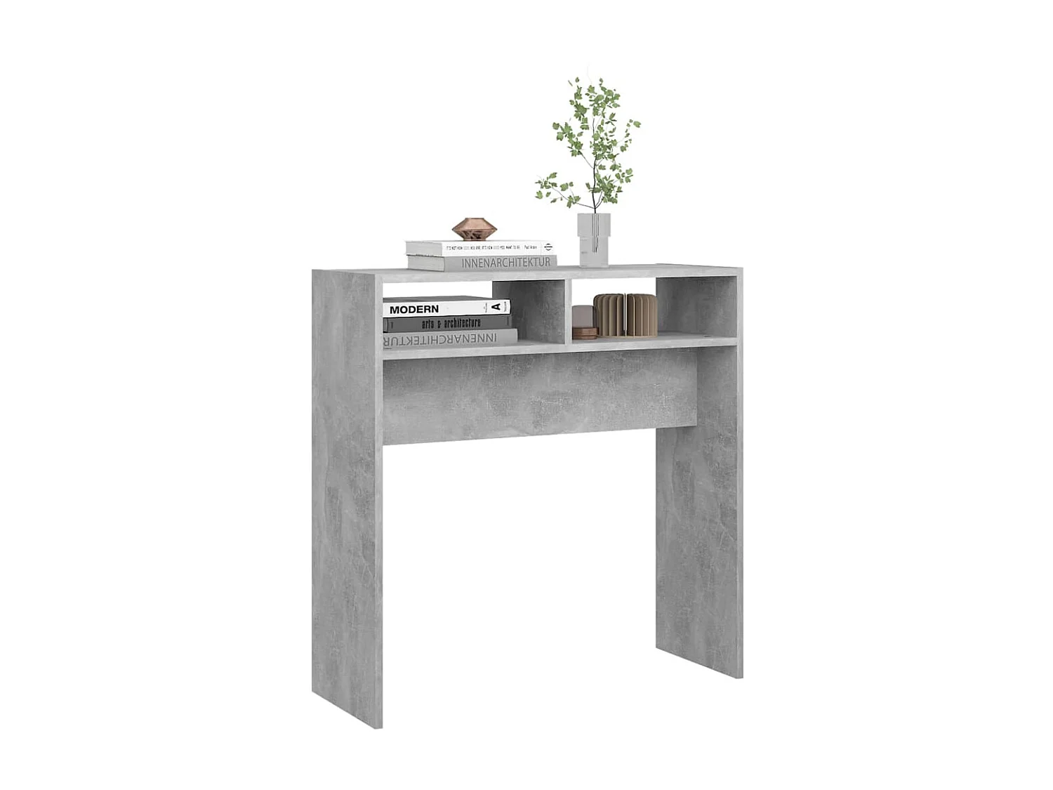 Table console Gris béton 78x30x80