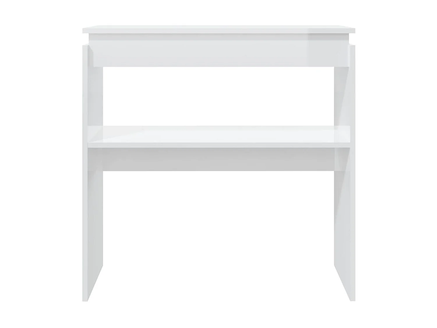 Table console Blanc brillant 80x30x80