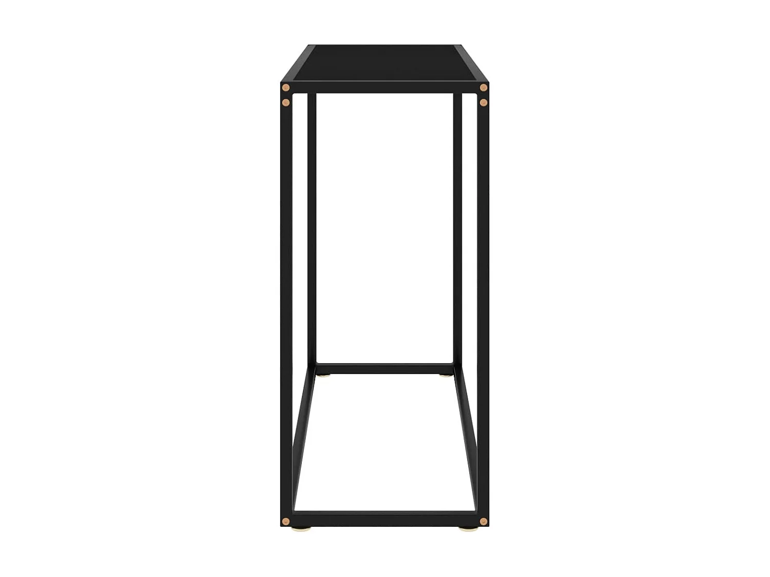 Table console Noir 80x35x75 Verre trempé 3