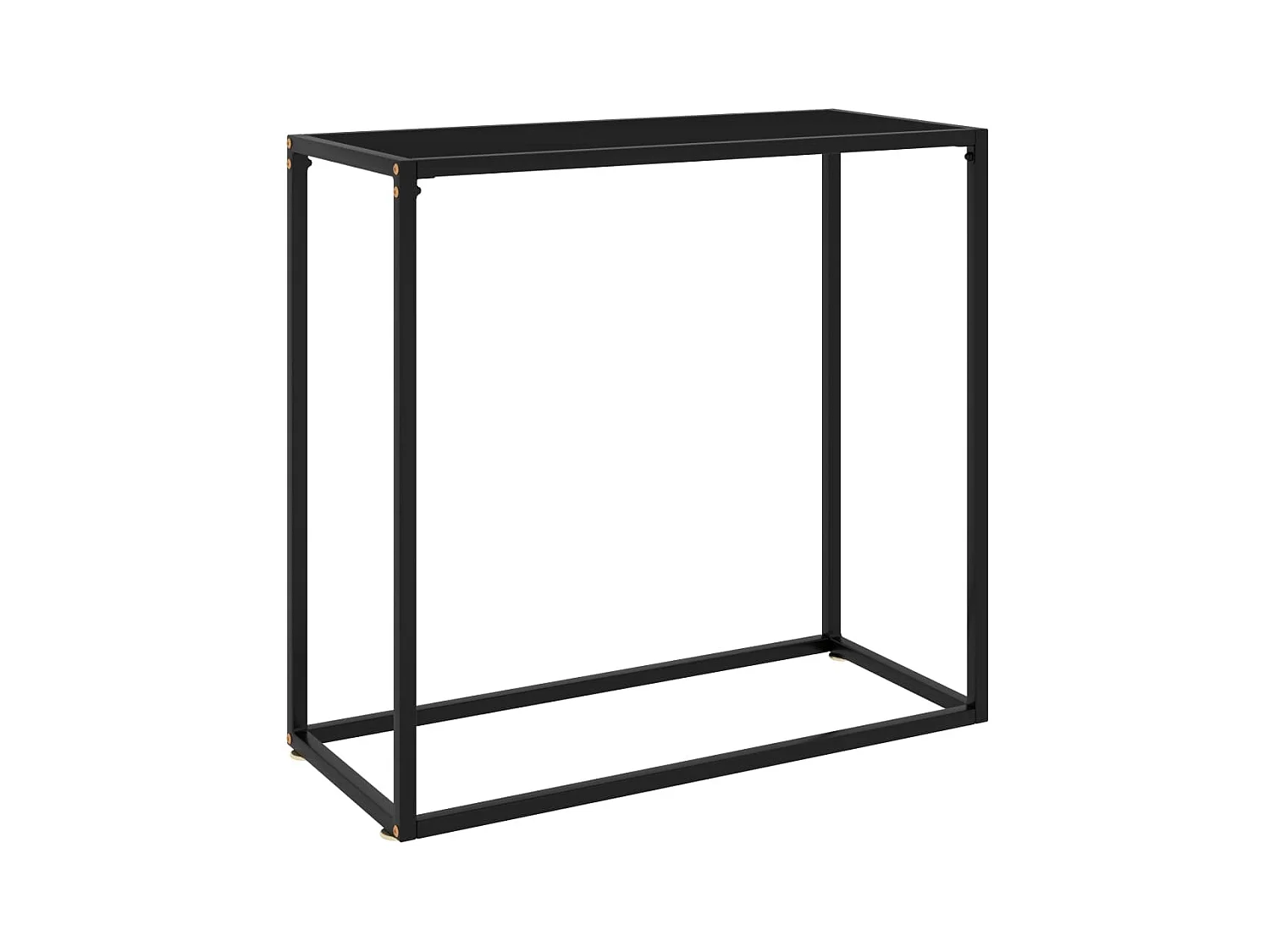 Table console Noir 80x35x75 Verre trempé 3