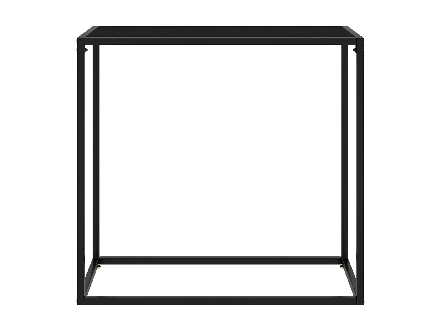 Table console Noir 80x35x75 Verre trempé 3