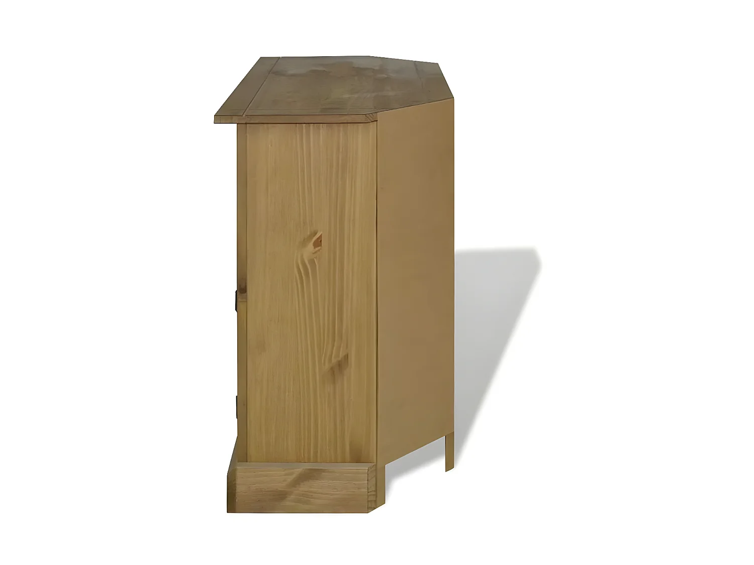 Console 1 niche 2 portes pin massif foncé Ronnia