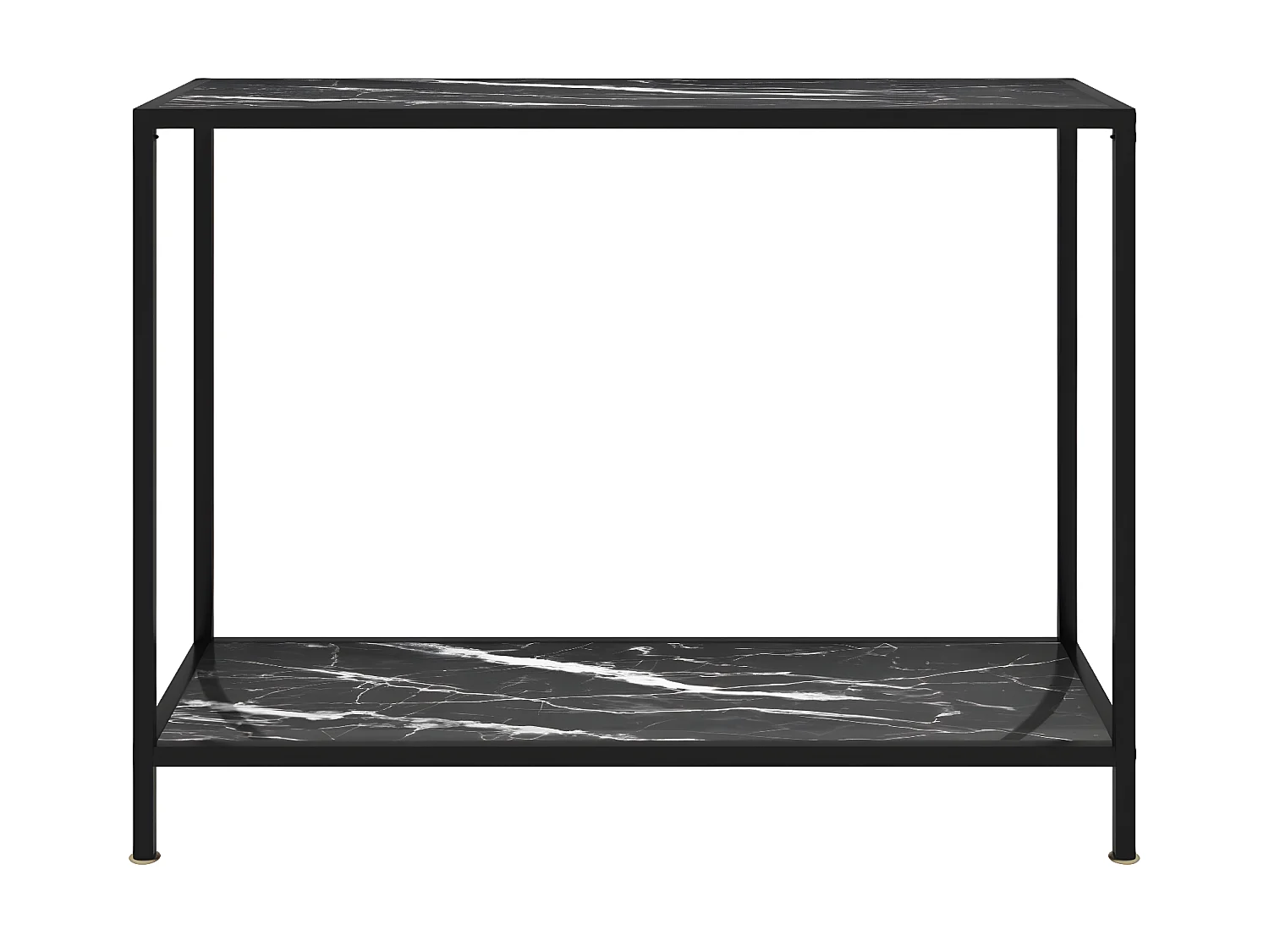 Table console Noir 100x35x75 Verre trempé 2