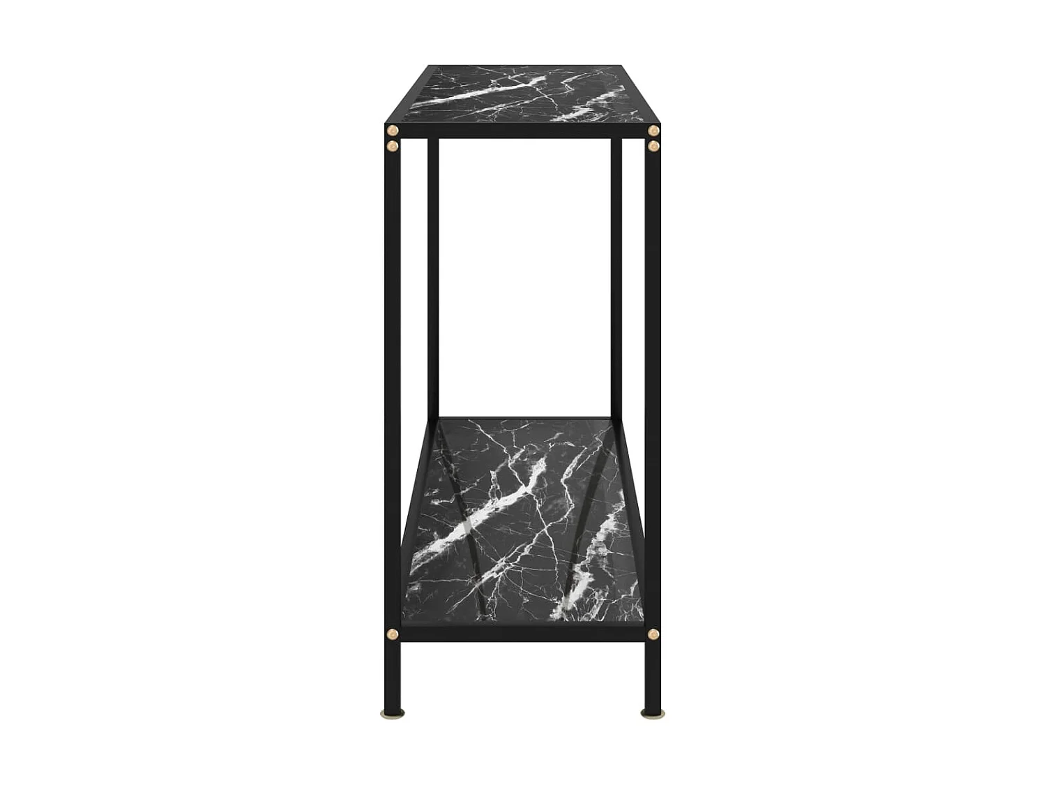 Table console Noir 100x35x75 Verre trempé 2