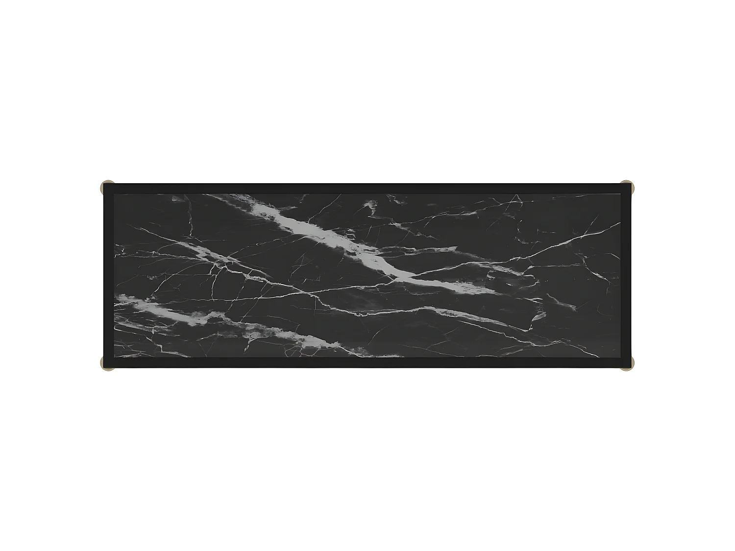 Table console Noir 100x35x75 Verre trempé 2