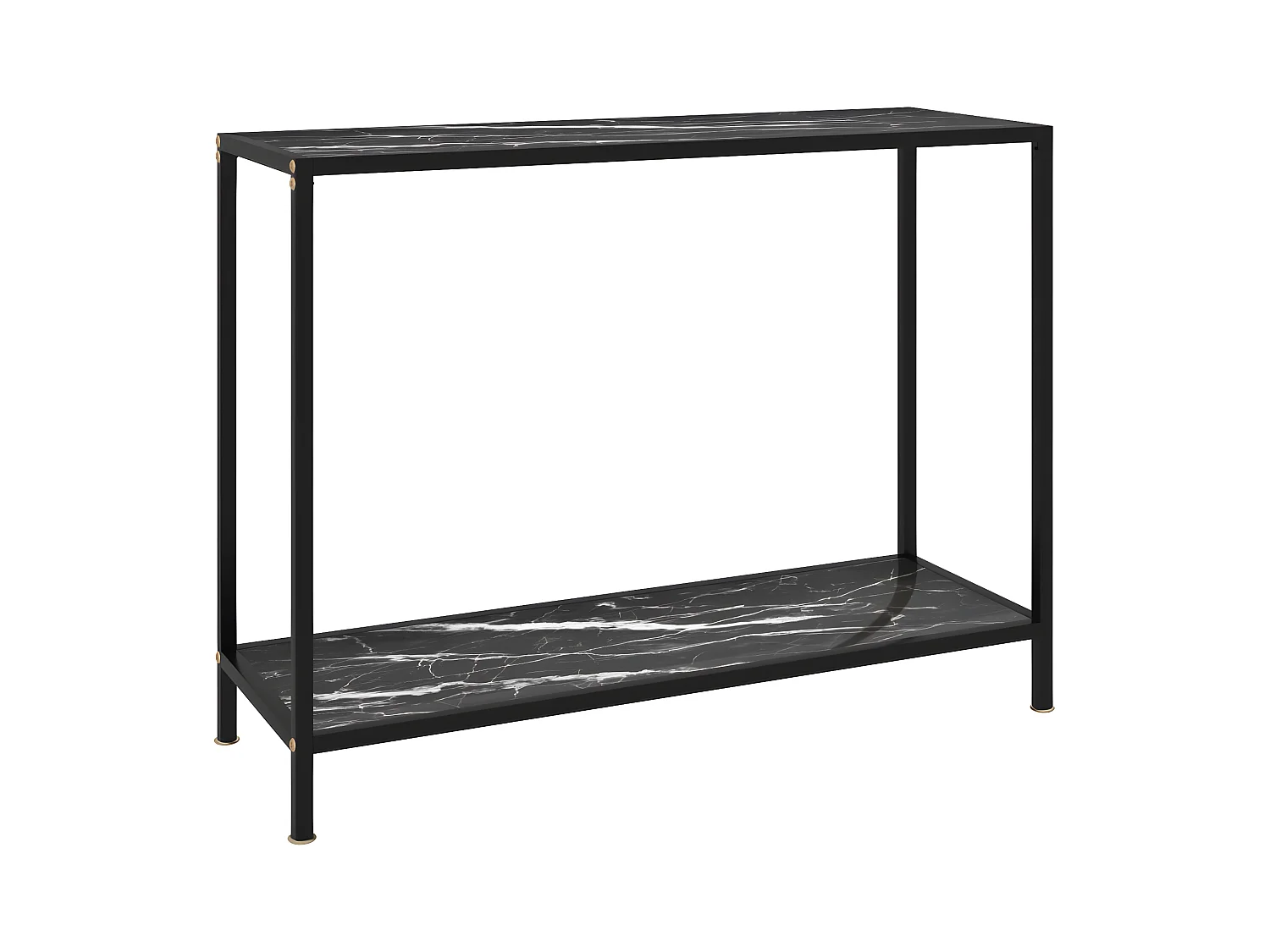 Table console Noir 100x35x75 Verre trempé 2