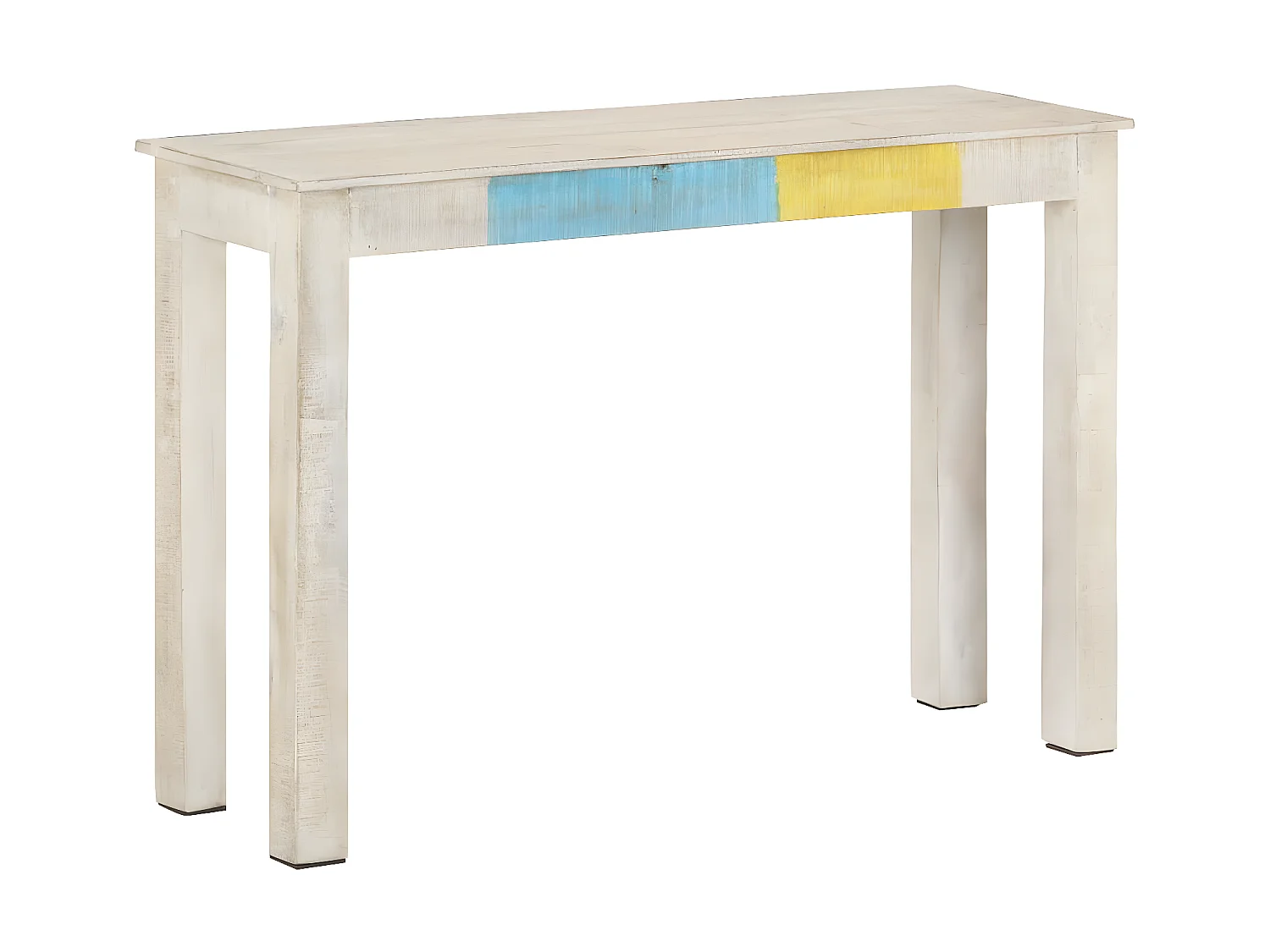 Table console Blanc 115x35x77 Bois de manguier brut