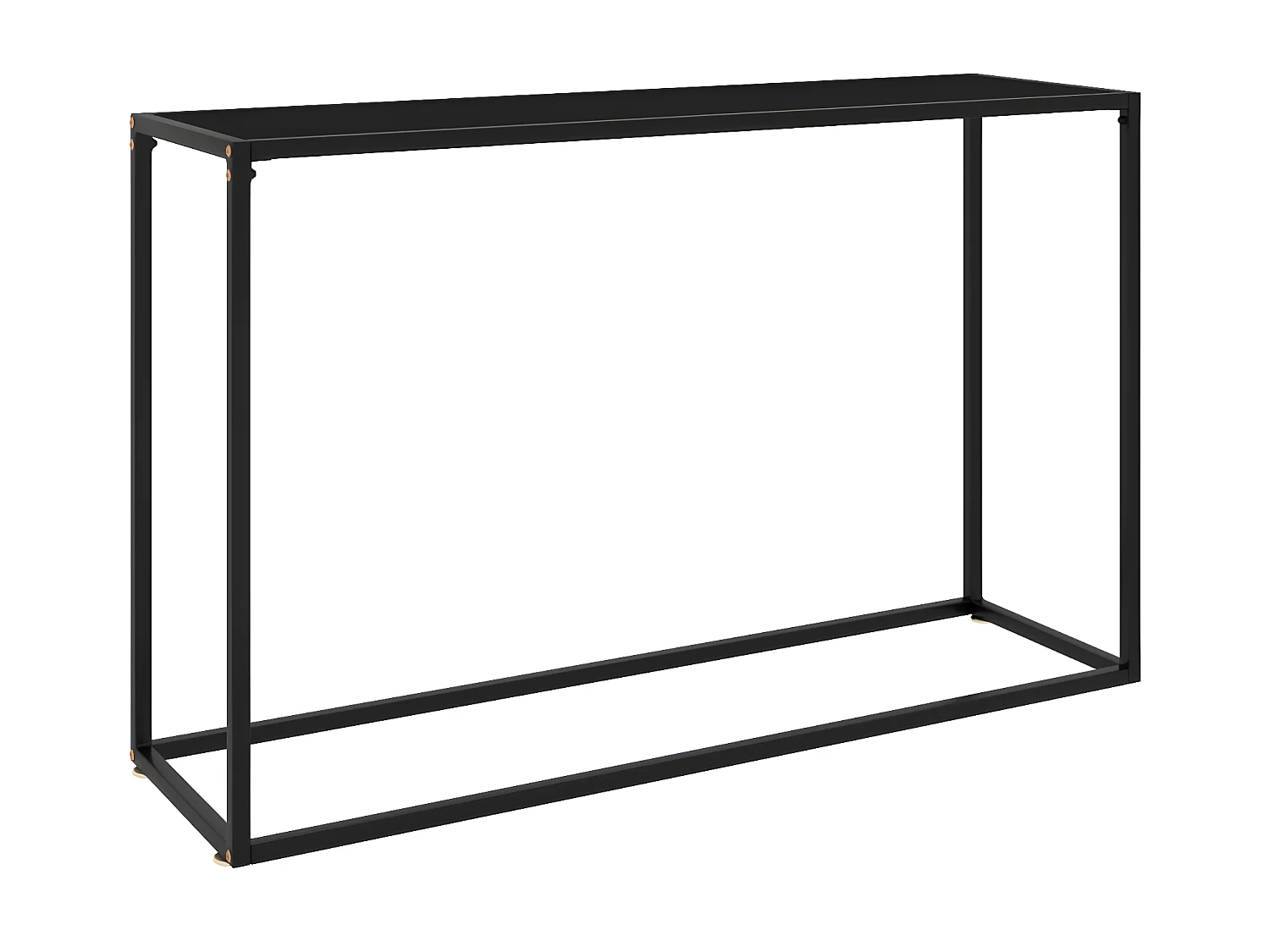 Table console Noir 120x35x75 Verre trempé 4