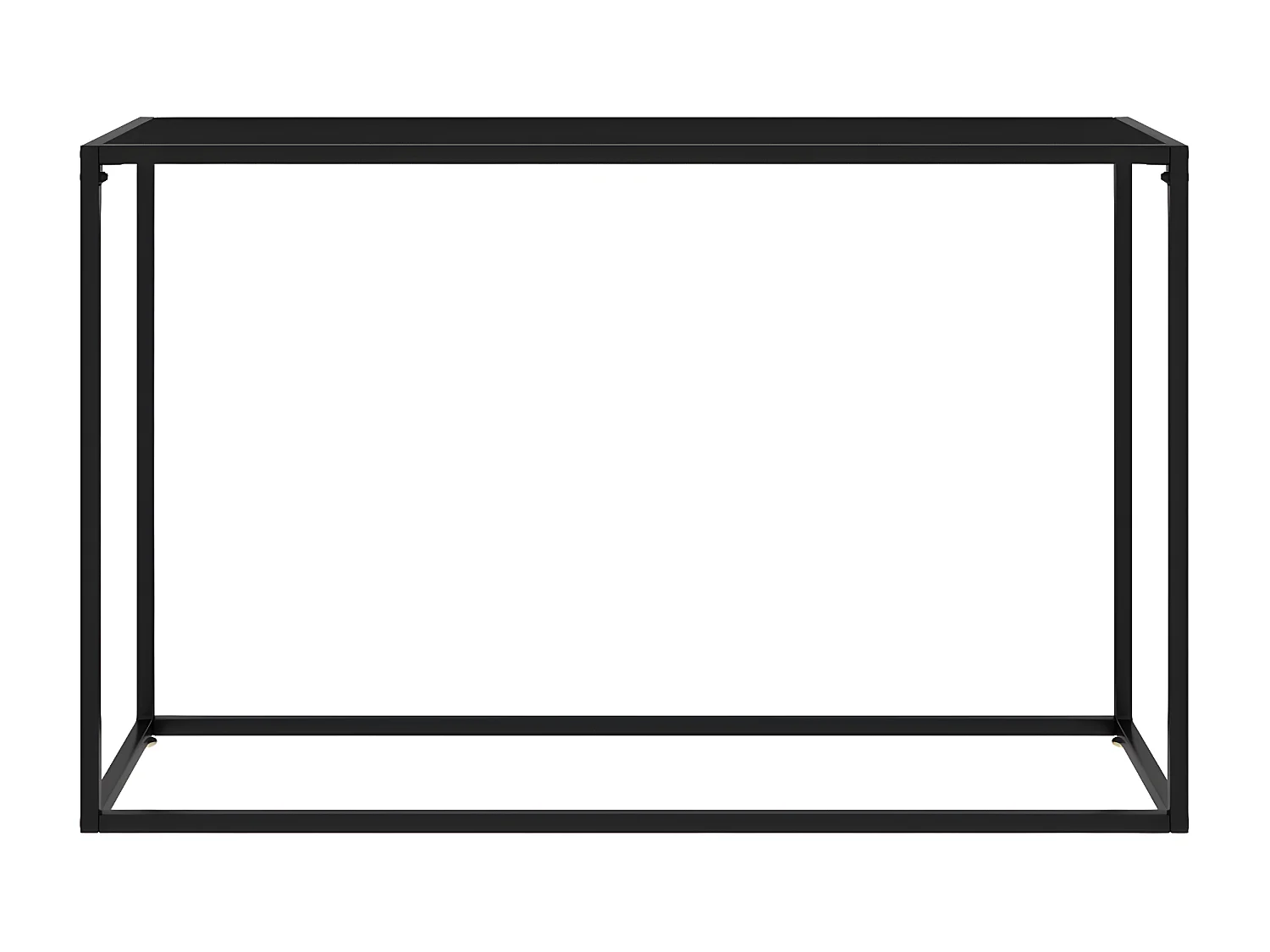 Table console Noir 120x35x75 Verre trempé 4