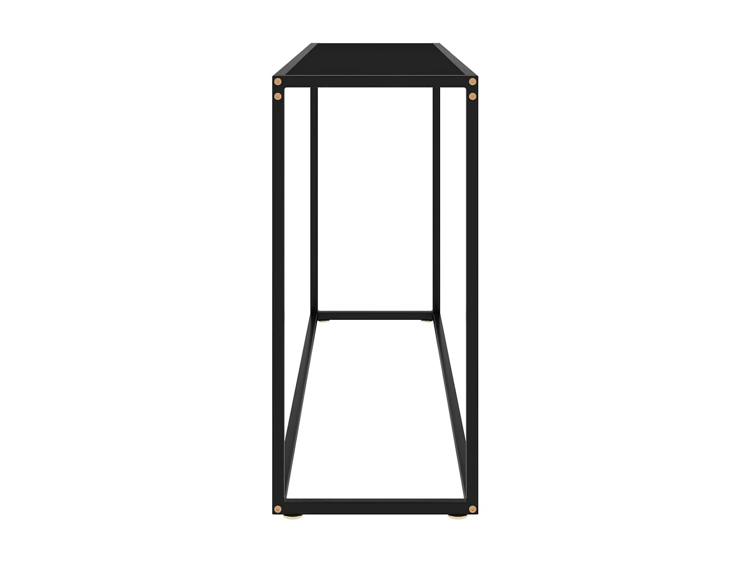 Table console Noir 120x35x75 Verre trempé 4