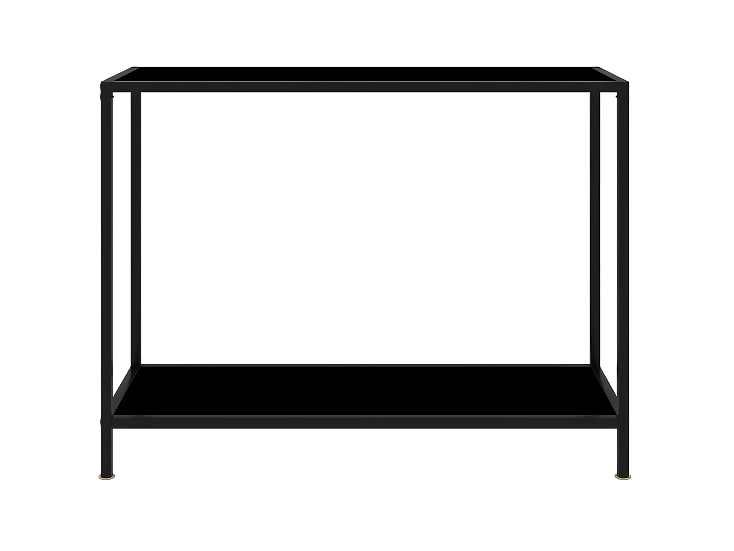 Table console Noir 100x35x75 Verre trempé 4