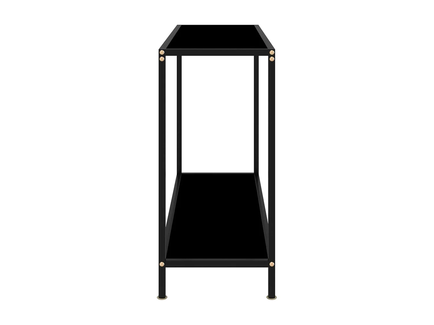 Table console Noir 100x35x75 Verre trempé 4