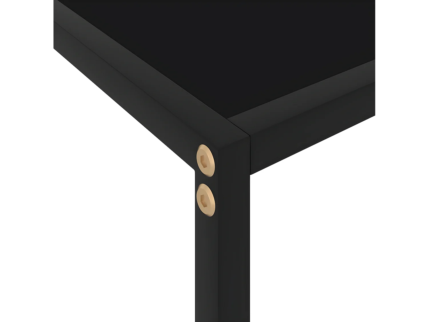 Table console Noir 100x35x75 Verre trempé 4