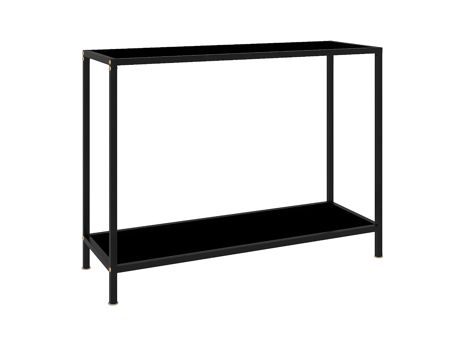 Table console Noir 100x35x75 Verre trempé 4