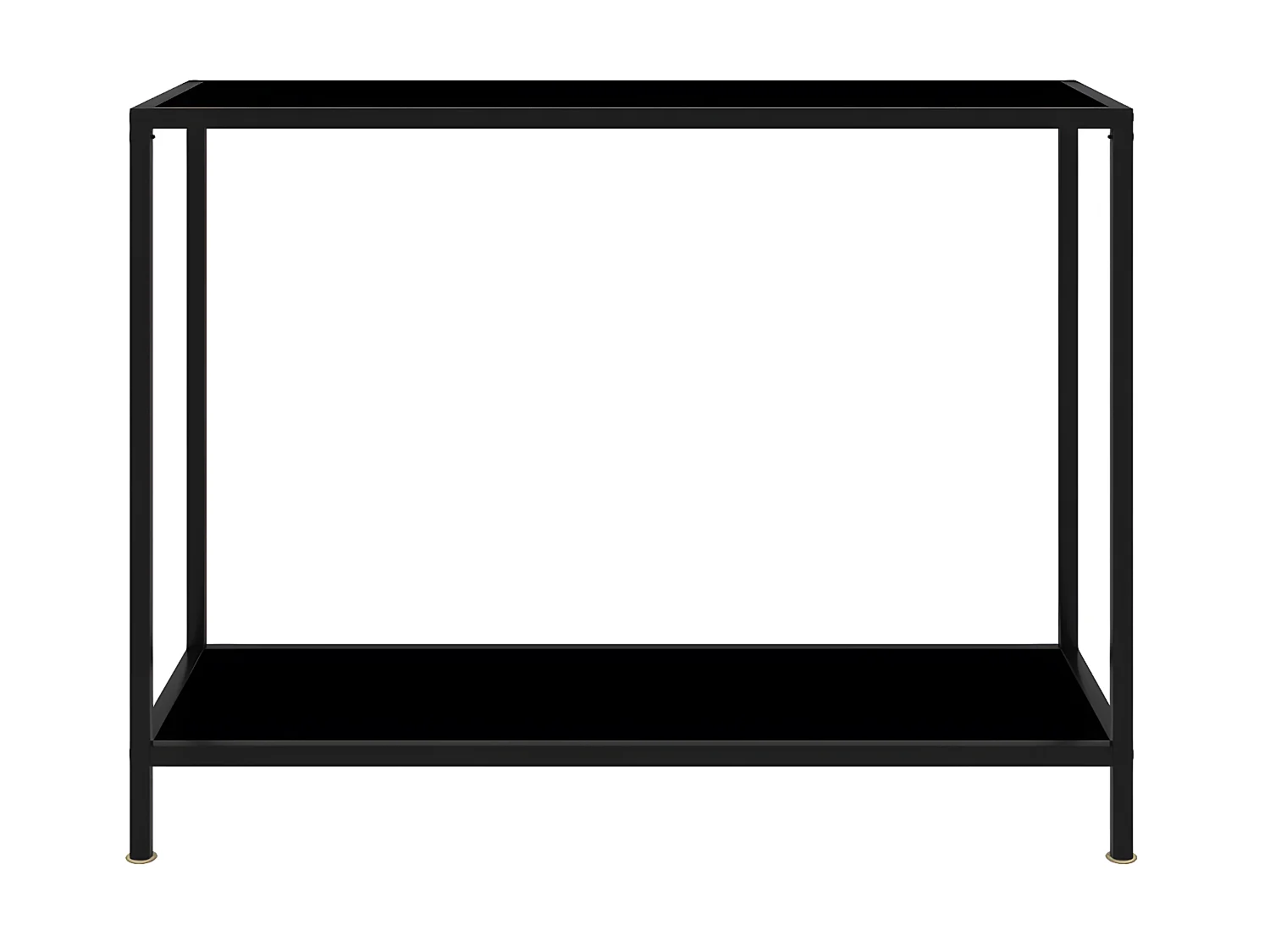 Table console Noir 100x35x75 Verre trempé 4