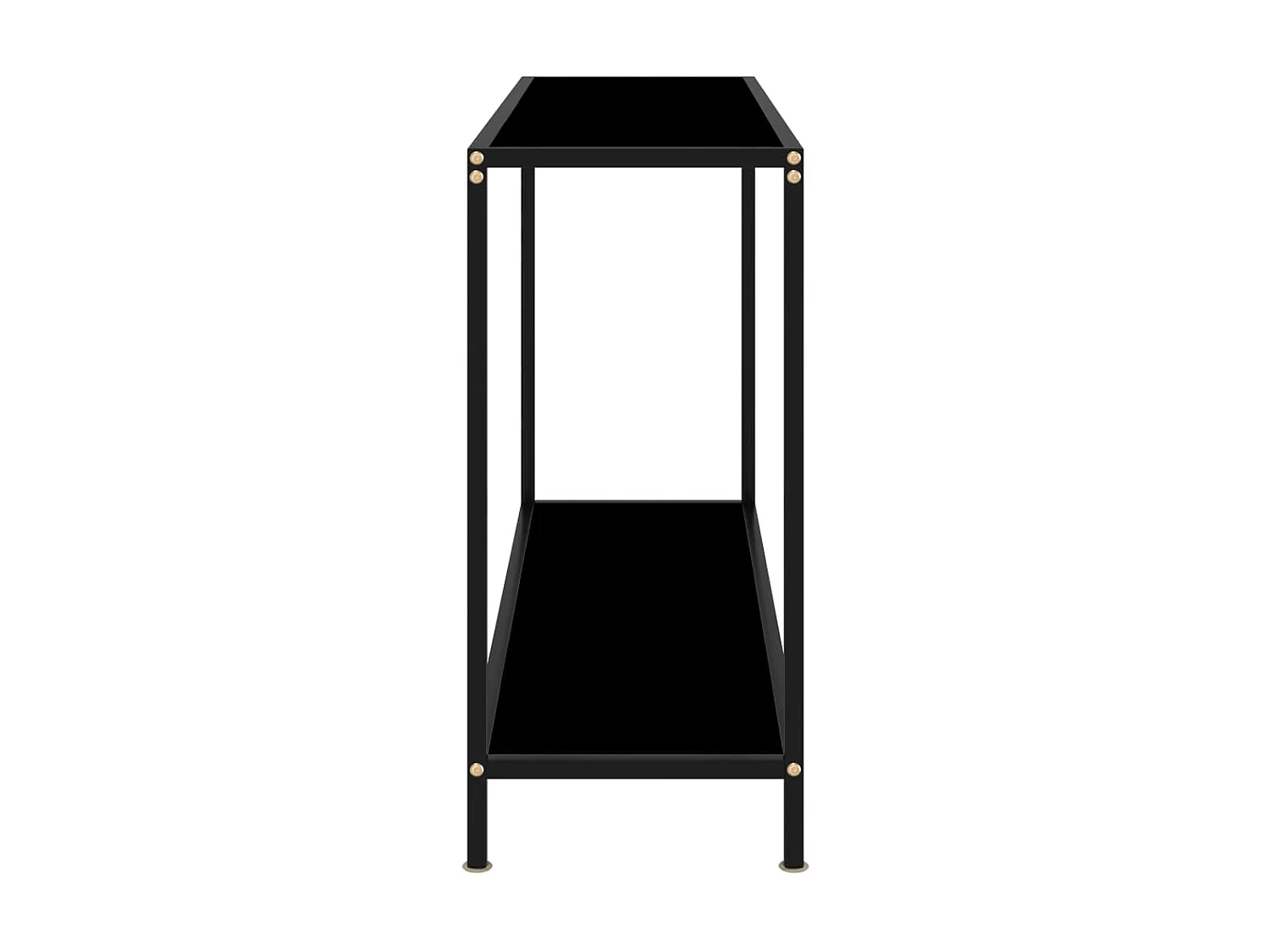 Table console Noir 120x35x75 Verre trempé 3