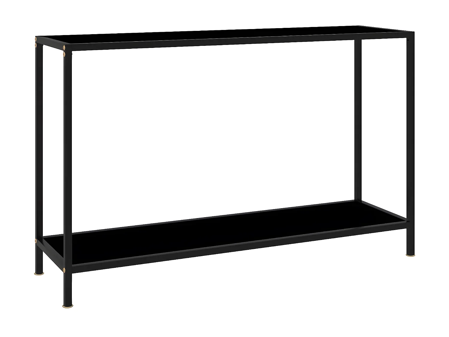Table console Noir 120x35x75 Verre trempé 3