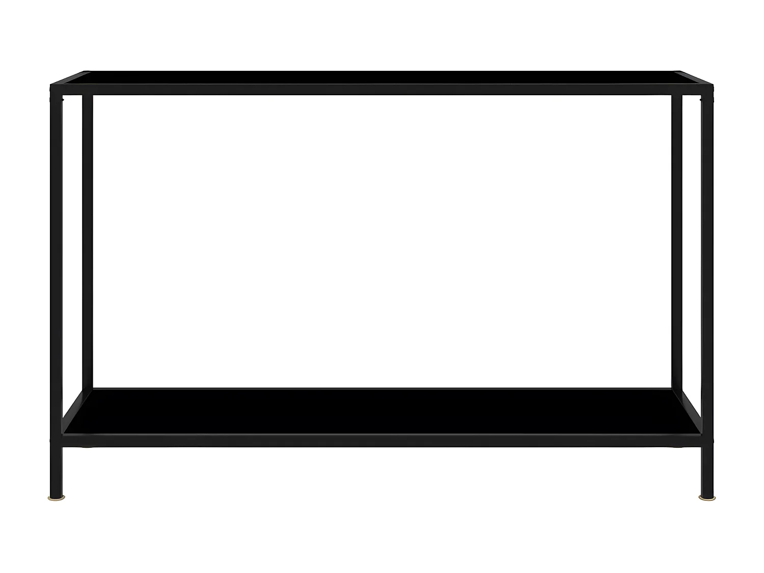 Table console Noir 120x35x75 Verre trempé 3