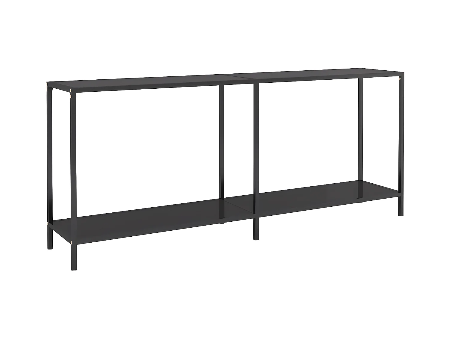 Table console Noir 180x35x75,5 Verre trempé 2