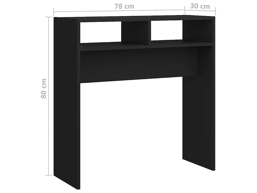 Table console Noir 78x30x80