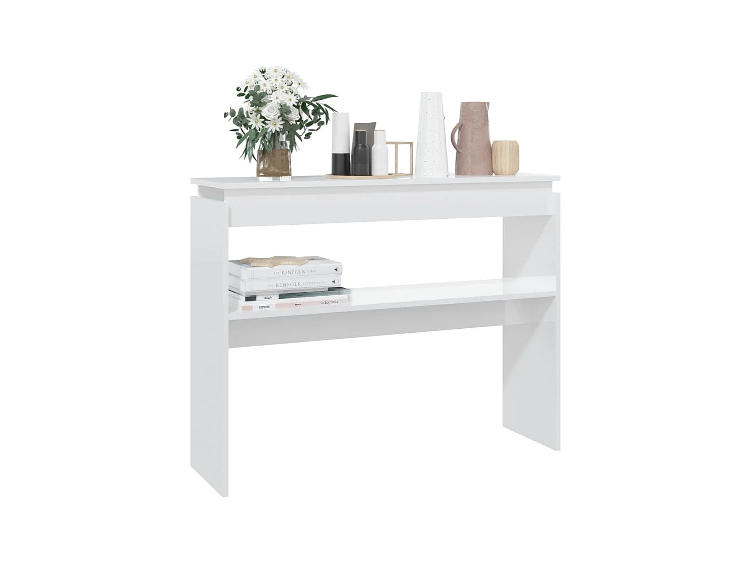 Console Blanc brillant 102x30x80