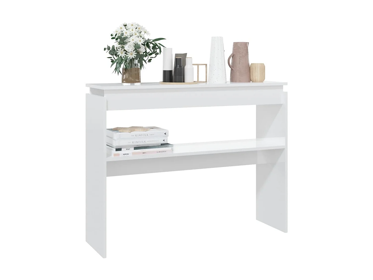 Console Blanc brillant 102x30x80