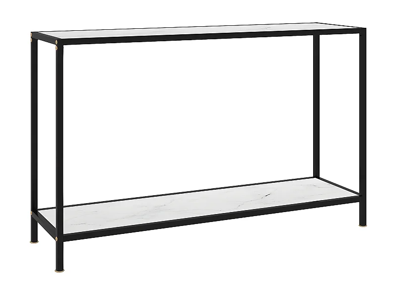 Table console Blanc 120x35x75 Verre trempé