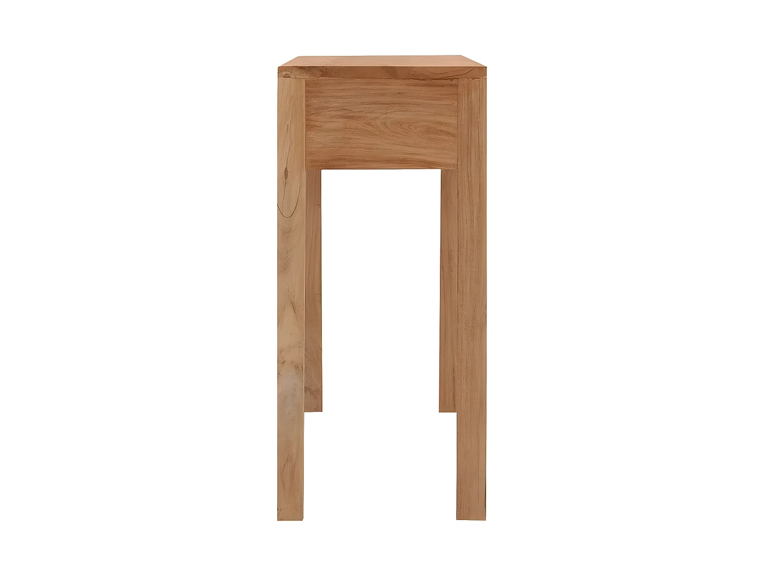 Console 3 tiroirs teck massif clair Sarlia 110cm