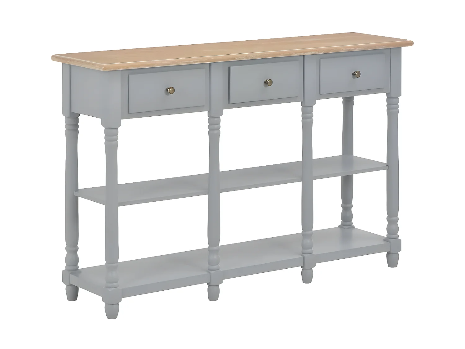 Table console Gris 120x30x76 MDF