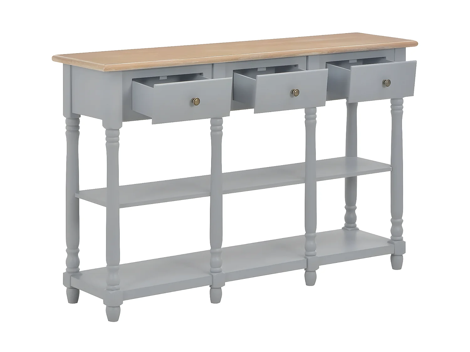 Table console Gris 120x30x76 MDF