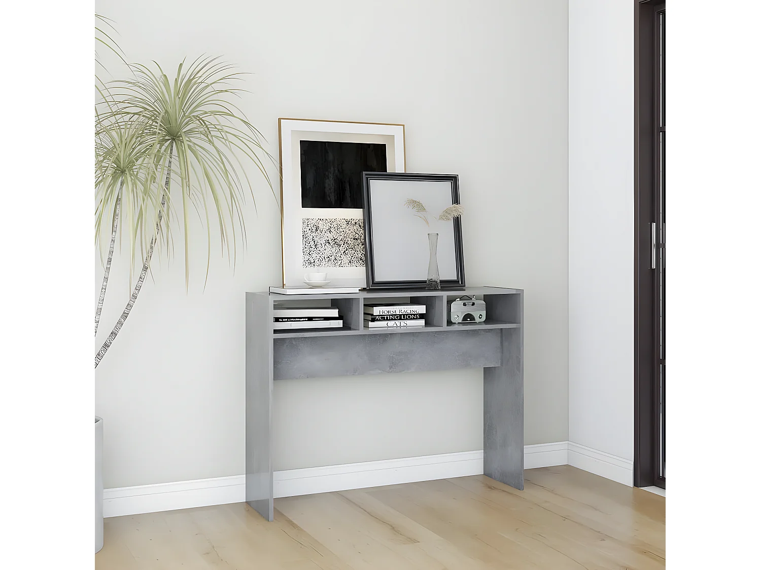 Table console Gris béton 105x30x80