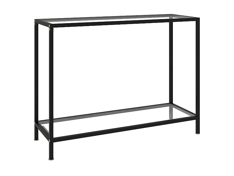 Table console Transparent 100x35x75 Verre trempé
