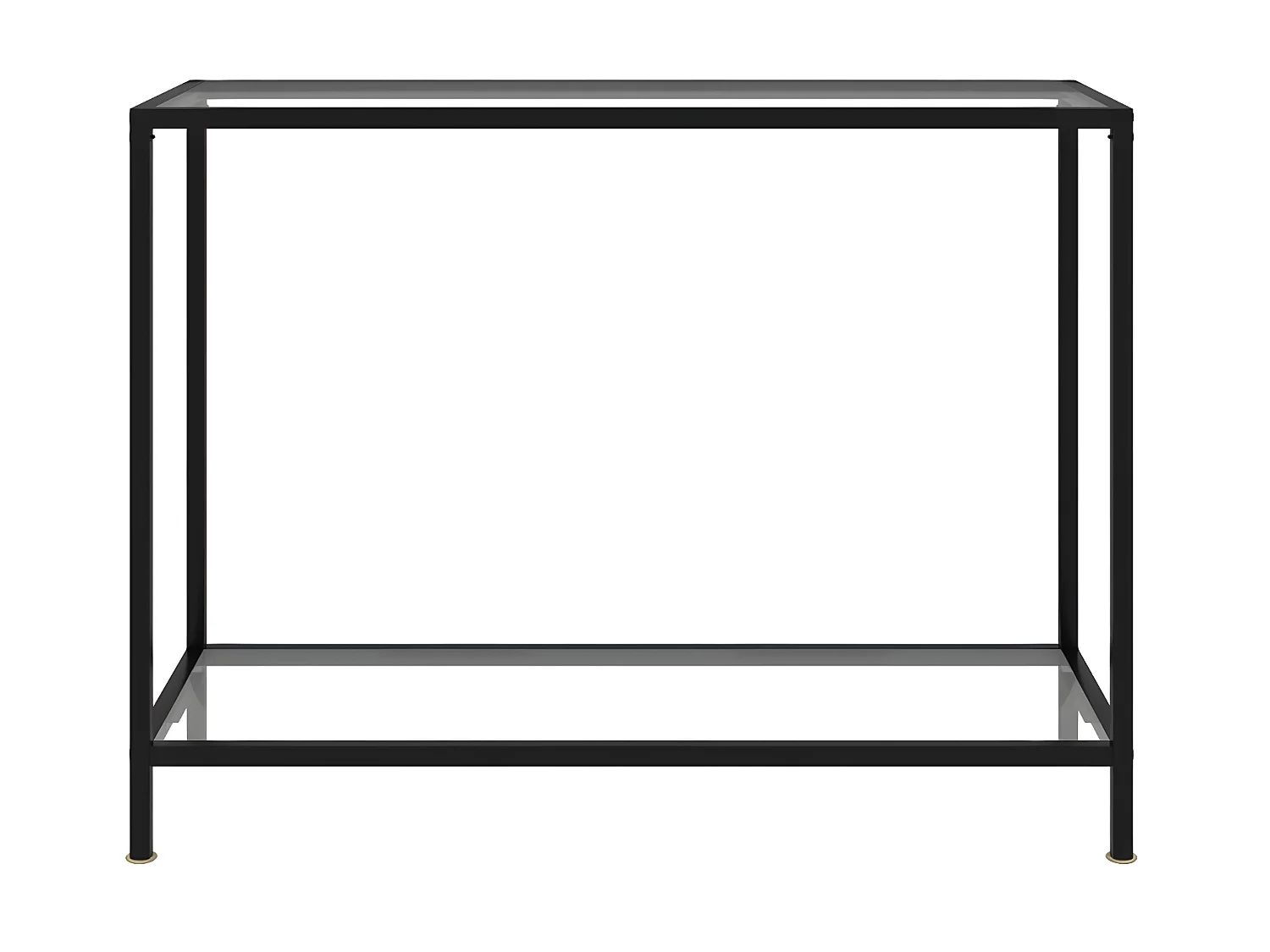 Table console Transparent 100x35x75 Verre trempé