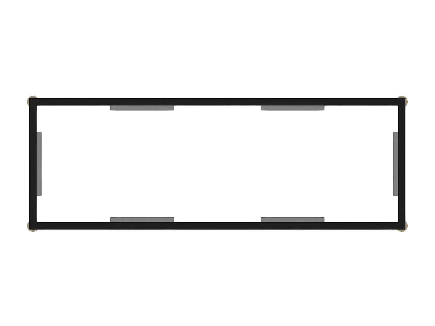 Table console Transparent 100x35x75 Verre trempé