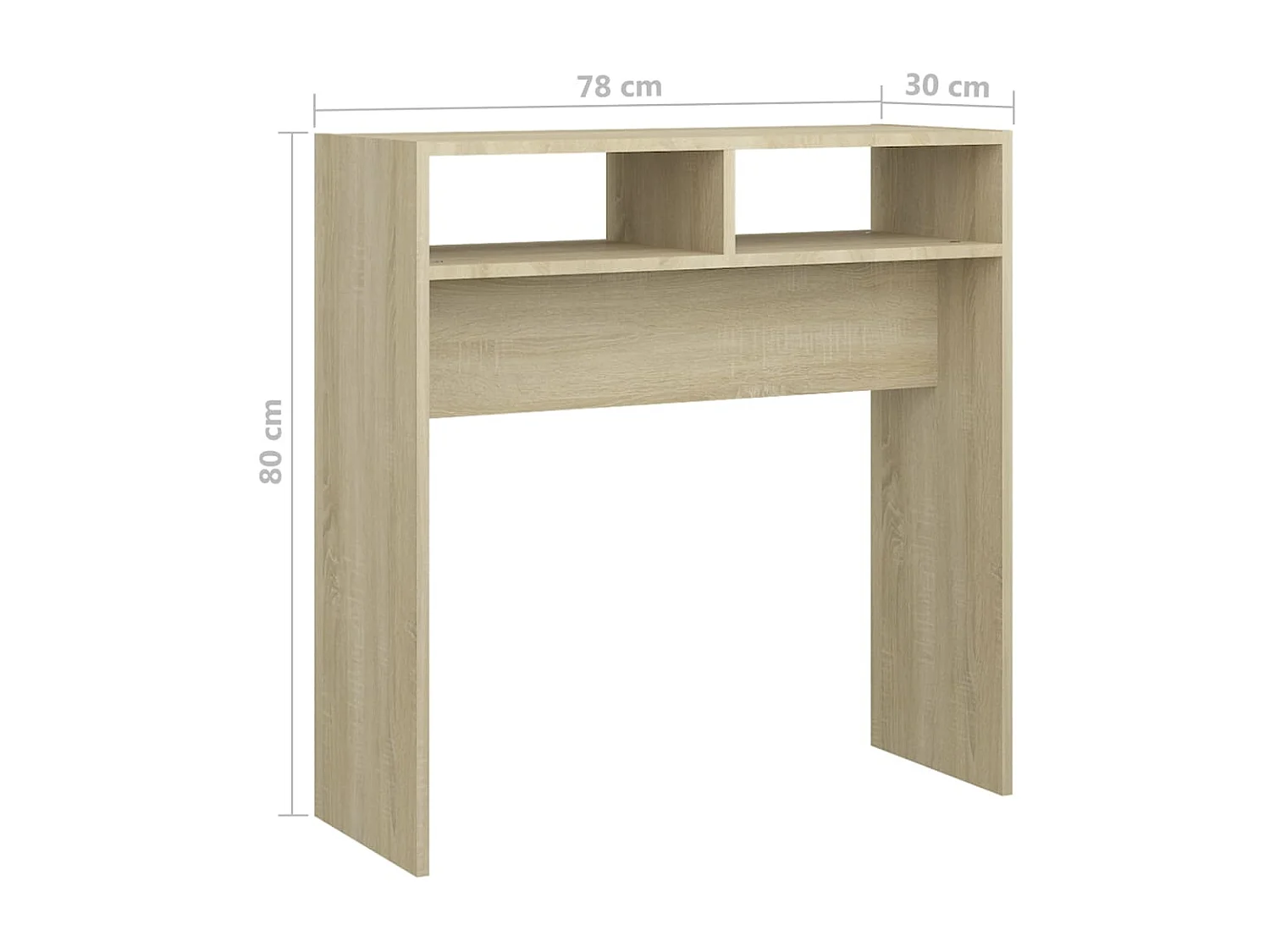 Table console Chêne sonoma 78x30x80