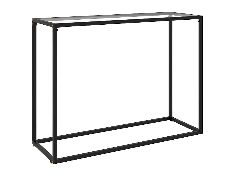 Table console Transparent 100x35x75 Verre trempé 2
