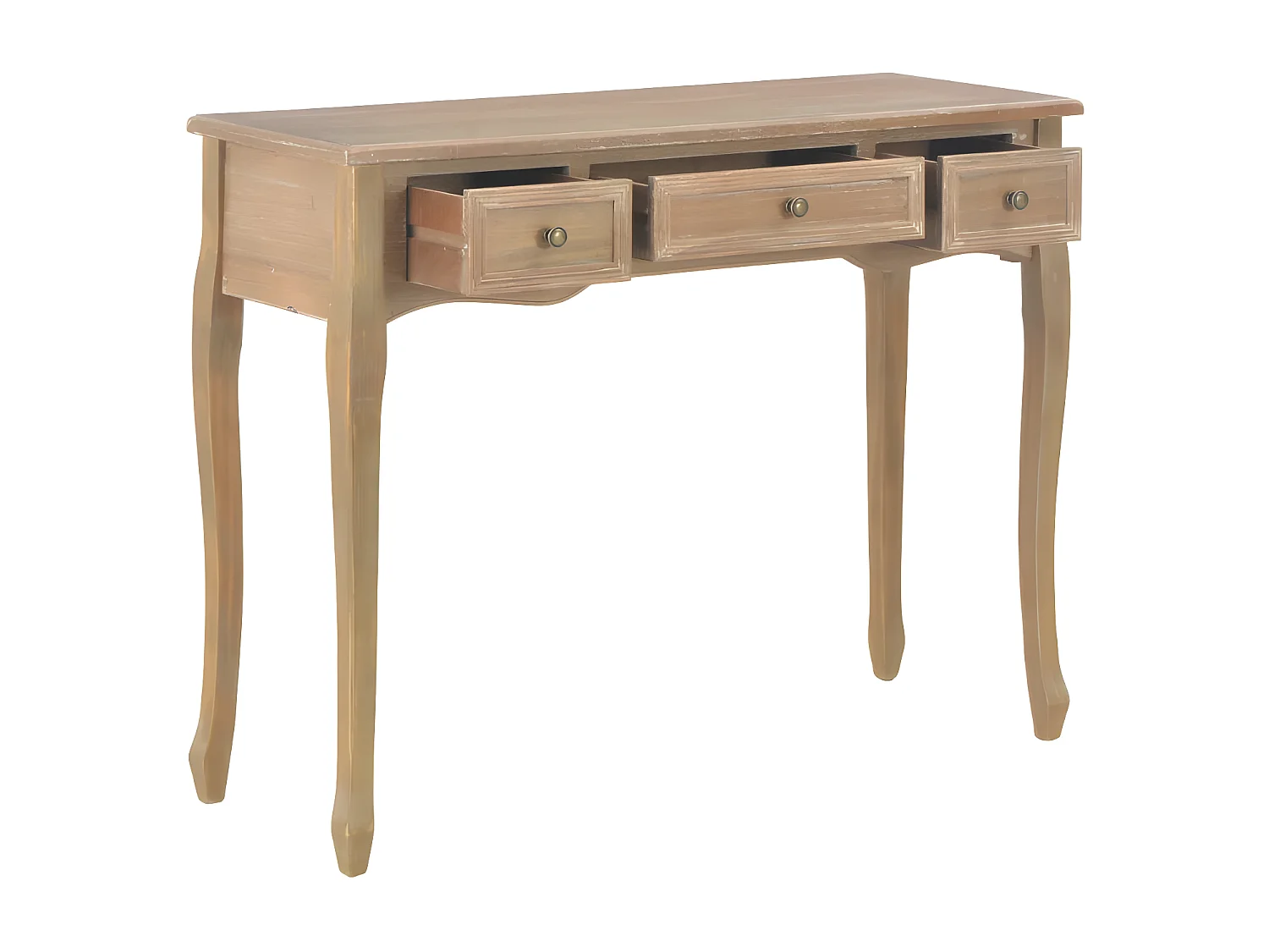 Console 3 tiroirs pin massif clair Dean