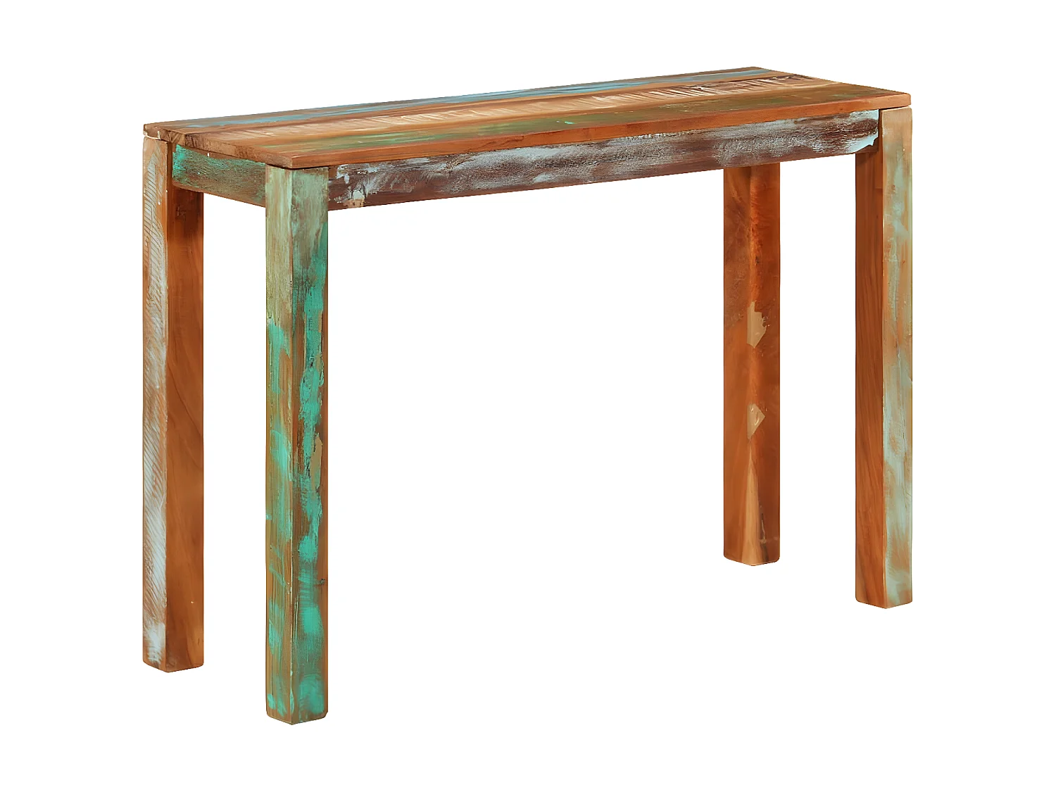 Table console 110x35x76 Bois de récupération massif 2