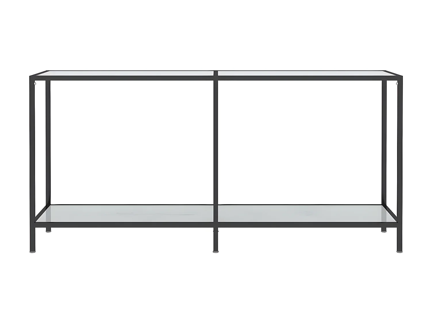 Table console Blanc 160x35x75,5 Verre trempé