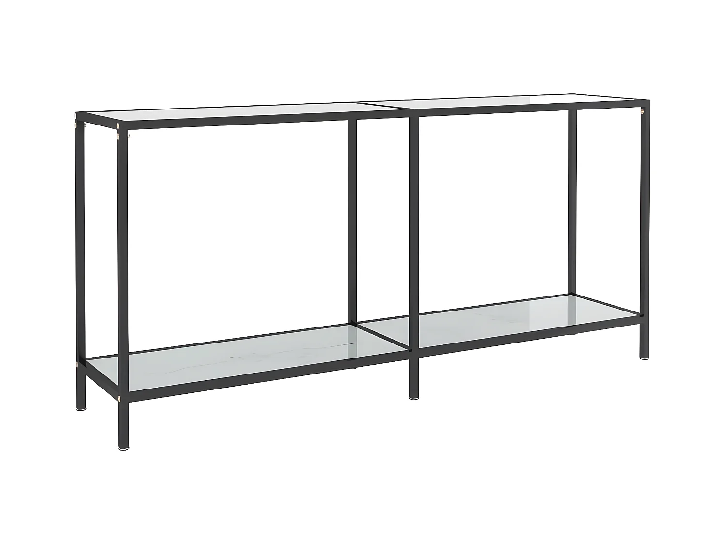 Table console Blanc 160x35x75,5 Verre trempé