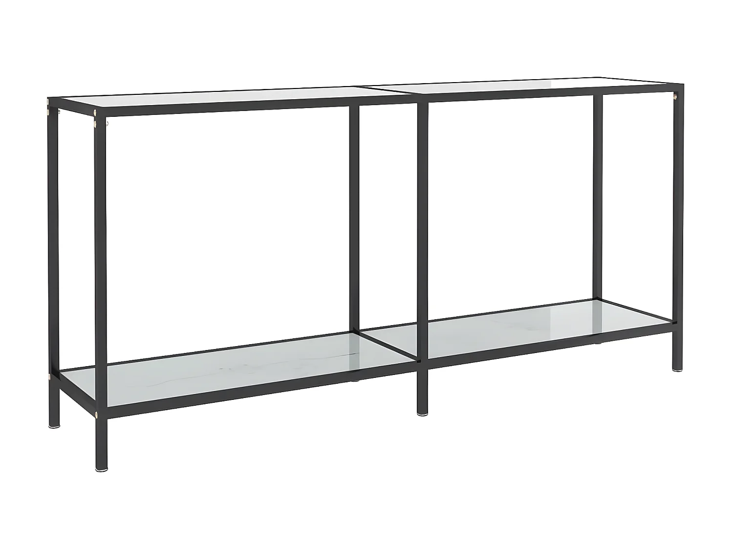 Table console Blanc 160x35x75,5 Verre trempé