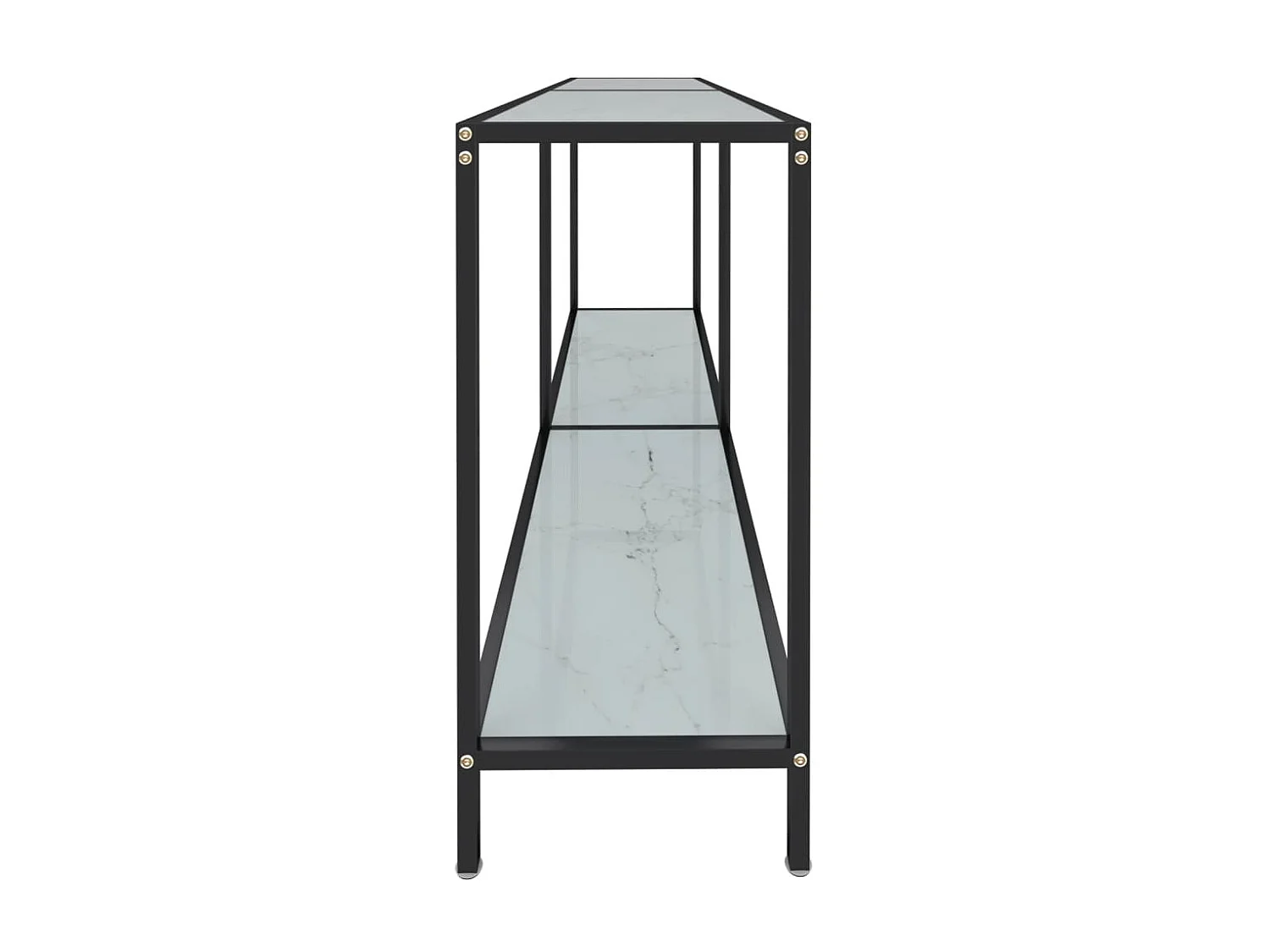 Table console Blanc 160x35x75,5 Verre trempé