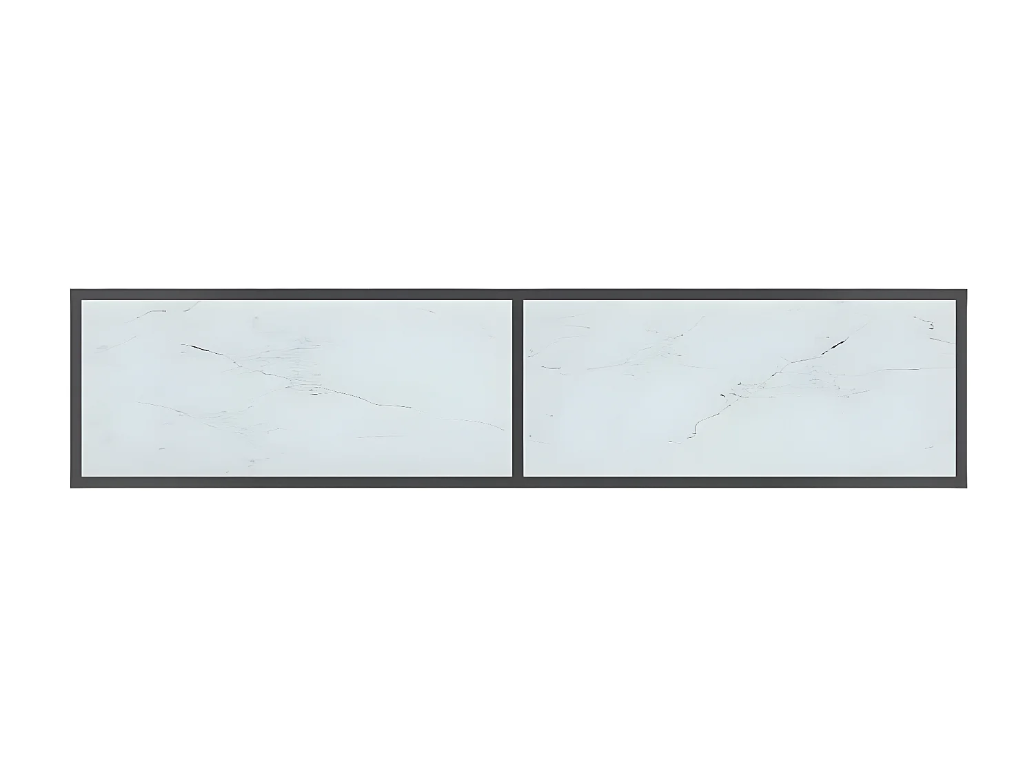 Table console Blanc 160x35x75,5 Verre trempé