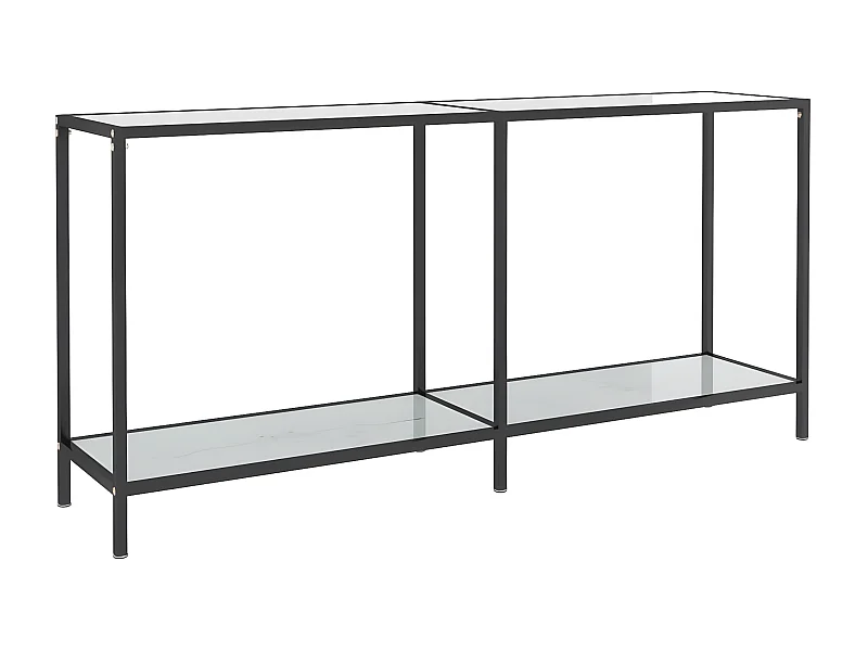 Table console Blanc 160x35x75,5 Verre trempé