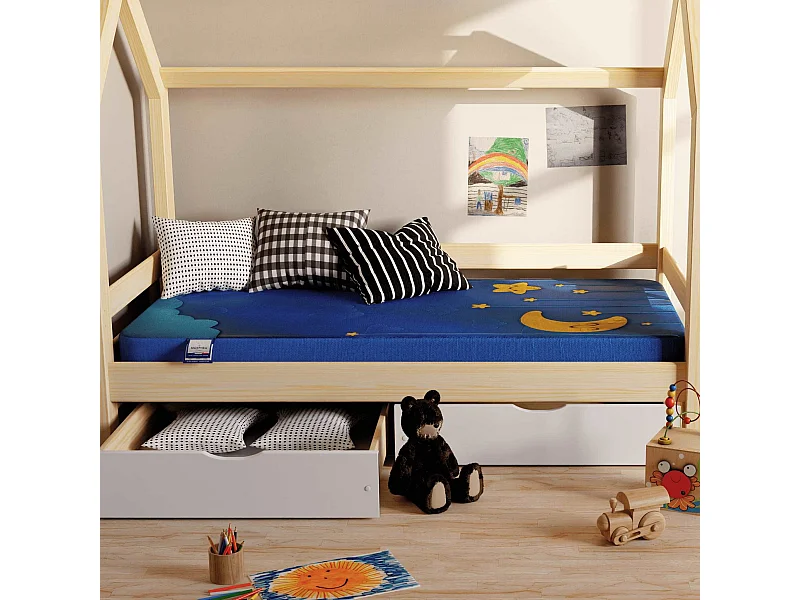 Matelas bébé mousse et latex 70x140 épais 10cm